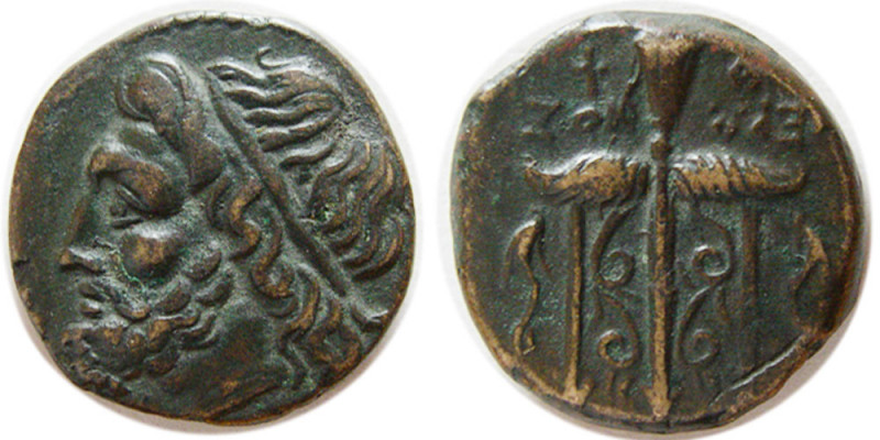 SICILY, Syracuse. Hieron II. 275-215 BC. Æ (5.60 gm; 17 mm). Diademed head of Po...