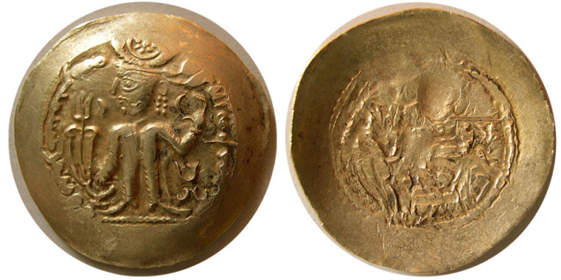 CENTRAL ASIA. Alchon Huns. Kinghila (ca. AD 440-490). Pale gold dinar (7.19 gm; ...