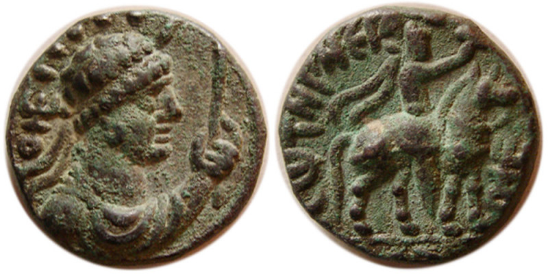 INDO-GREEKS. Kushan. Vima Takto (Soter Megas). 90-113 AD. Æ Didrachm (8.52 gm; 2...