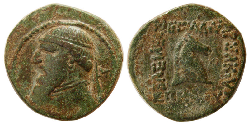 KINGS of PARTHIA. Mithradates II. 121-91 BC. Æ dichalkous (3.40 gm; 17 mm). Ecba...