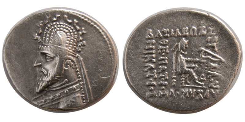 KINGS of PARTHIA. Sinatruces. 93/2-70/69 BC. AR Drachm (4.01 gm; 20 mm). Margian...
