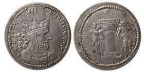SASANIAN KINGS. Shapur I (240-270 AD). AR Drachm. Extremely Rare.