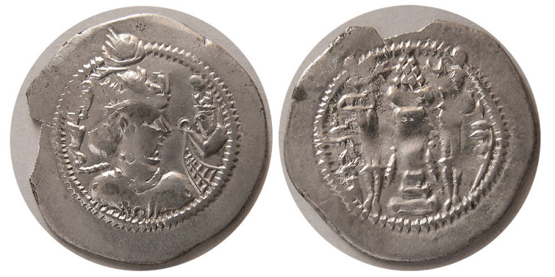 SASANIAN KINGS. Zamasp (496-498/9 AD). AR Drachm (3.83 gm; 27 mm). Obverse, faci...