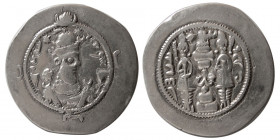 SASANIAN KINGS. Bahram VI (Chubin). AD. 631-632. Silver Drachm.