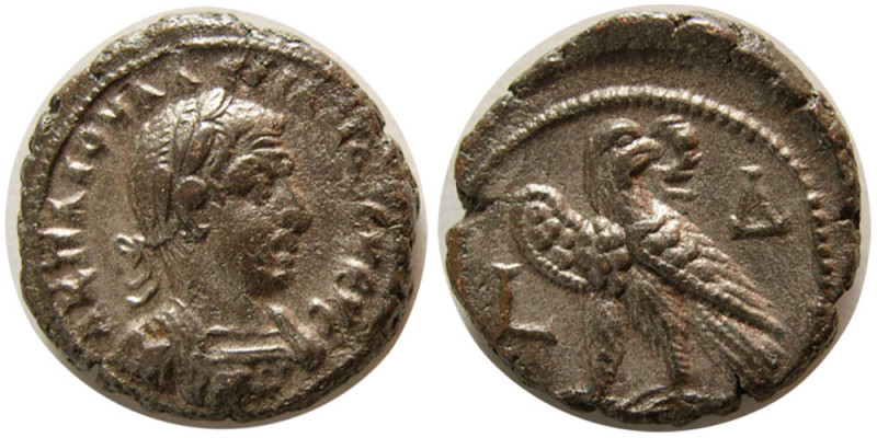 EGYPT, Alexandria. Valerian I. 253-260 AD. Billon Tetradrachm (11.37 gm; 21 mm)....