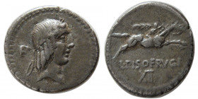 ROMAN REPUBLIC. L. Calpurnius Piso Frugi. 90 BC. AR Denarius