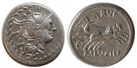 ROMAN REPUBLIC. M. Lucilius Rufus. 101 BC. AR Denarius