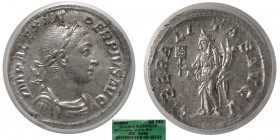 ROMAN EMPIRE. Severus Alexander. 222-235 AD. AR Denarius. ICG-AU58.