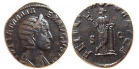 ROMAN EMPIRE. Julia Mamaea. AD 222-235. Æ Sestertius. Scarce.