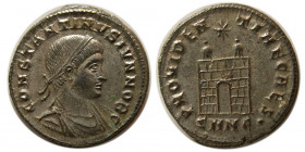 ROMAN EMPIRE. Constantine II. 337-361 AD. Æ Silvered Follis. Scarce.