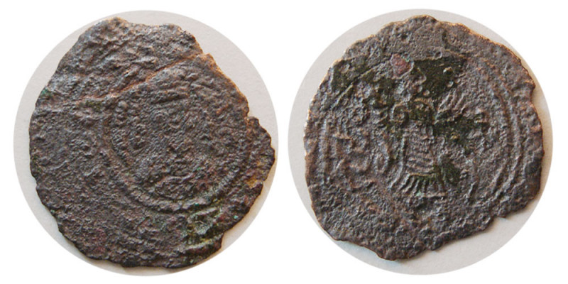 ARAB-SASANIAN; Hajjaj ibn Yusuf. AH 75-95 (694-713 AD.). Æ (0.58 gm; 15 mm). Bis...