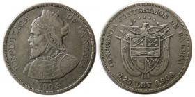PANAMA, Republic. 1904. Cincuenta Centimos (50 Cents)