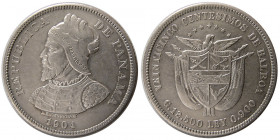 PANAMA, Republic. 1904. 25 Centesimos.