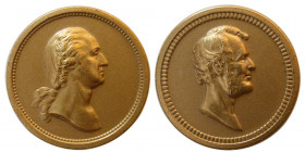 U.S. Abraham Lincoln and George Washington. Bronze Commemorative Medallion