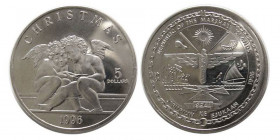 REPUBLIC of Marshall Islands. Christmas 4 Dollar Silver Medal.