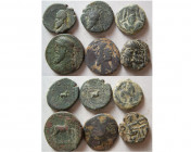 Group Lot of 6 Parthian Bronze coins. Different rulers and mints.