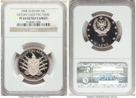 People's Socialist Republic 3-Piece Certified silver Proof Set 1968 Ultra Cameo NGC, 1) "Victory Over the Turks" 5 Leke - PR66, KM49.1 2) "Prince Skan...