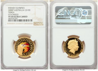 Elizabeth II gold Colorized Proof "Sydney Olympics - Torch" 100 Dollars 2000-P PR69 Ultra Cameo NGC, Perth mint, KM521. AGW 0.3212 oz. 

HID0980124201...