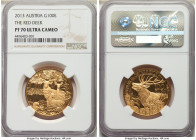 Republic gold Proof "Red Deer" 100 Euros 2013 PR70 Ultra Cameo NGC, Vienna mint, KM3225. AGW 0.5144 oz. 

HID09801242017

© 2022 Heritage Auctions | A...