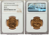 Elizabeth II gold "Adoption of Constitution" 50 Dollars 1967 MS65 NGC, KM13. Mintage: 1,200. AGW 0.5888 oz.

HID09801242017

© 2022 Heritage Auctions ...