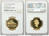 Elizabeth II gold Proof "Canada Flag" 200 Dollars 1990 PR70 Ultra Cameo NGC, Royal Canadian mint, KM178. AGW 0.5049 oz.

HID09801242017

© 2022 Herita...