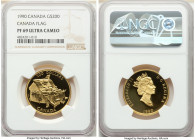 Elizabeth II gold Proof "Canada Flag" 200 Dollars 1990 PR69 Ultra Cameo NGC, Royal Canadian mint, KM178. AGW 0.5049 oz.

HID09801242017

© 2022 Herita...