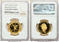 Elizabeth II gold Proof "Mikmaq Butterfly" 200 Dollars 1999 PR69 Ultra Cameo NGC, Royal Canadian mint, KM358. AGW 0.5049 oz.

HID09801242017

© 2022 H...