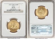 Republic gold "Pinta" 100 Pesos 1981 MS66 NGC, KM86. Mintage: 2,000. AGW 0.3538 oz. 

HID09801242017

© 2022 Heritage Auctions | All Rights Reserved