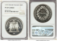 Republic 10-Piece Certified silver Proof Piefort Set 1979 NGC, 1) Centime - PR67 Ultra Cameo 2) 5 Centimes - PR68 Ultra Cameo 3) 10 Centimes - PR69 Ul...