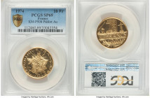 Republic gold Specimen Piefort 10 Francs 1974 SP69 PCGS, Paris mint, KM-P508. Mintage: 172.

HID09801242017

© 2022 Heritage Auctions | All Rights Res...