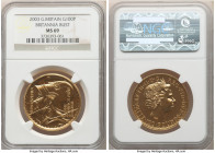 Elizabeth II gold "Britannia" 100 Pounds (1 oz) 2003 MS69 NGC, KM1043. AGW 1.0035 oz.

HID09801242017

© 2022 Heritage Auctions | All Rights Reserved