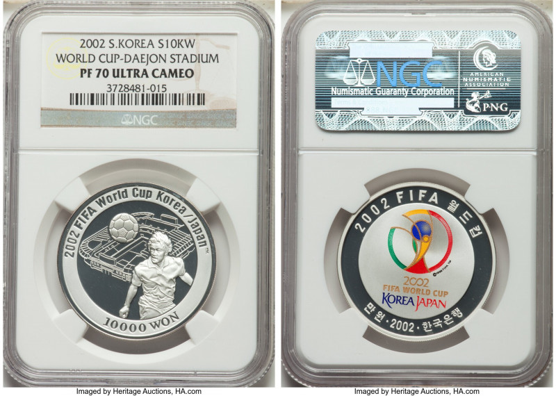 South Korea. Republic 6-Piece Certified gold & silver Colorized "FIFA World Cup"...