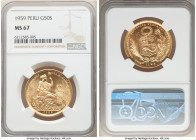 Republic gold 50 Soles 1959 MS67 NGC, Lima mint, KM230. Mintage: 5,734. AGW 0.6772 oz

HID09801242017

© 2022 Heritage Auctions | All Rights Reserved