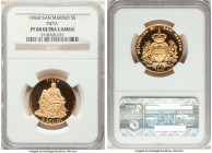 Republic 3-Piece Certified gold Proof "Michelangelo" Set PR68 Ultra Cameo NGC, 1) "Angelo Inginocchiatoia" Scudo 1997-R - KM373 2) "David" 2 Scudi 199...