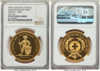 Confederation gold Proof "Biere Shooting Festival" 500 Francs 2000 PR67 Ultra Cameo NGC, KM-XS60, Häb-63a. Mintage: 300. AGW 0.4175 oz. 

HID098012420...