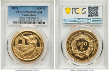 Confederation gold Proof "Brusio Shooting Festival" 500 Francs 2005 PR68 Deep Cameo PCGS, KM-XS70, Häb-73. Mintage: 150. AGW 0.4978 oz. 

HID098012420...