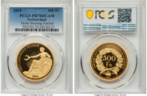 Confederation gold Proof "Ticino Shooting Festival" 500 Francs 2016 PR70 Deep Cameo PCGS, KM-X-Unl., Häb-98. Mintage: 200. 

HID09801242017

© 2022 He...