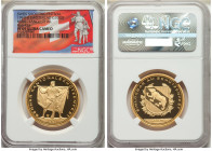 Confederation gold Proof "Bern Shooting Festival" 1000 Francs 1991 PR69 Ultra Cameo NGC, KM-XS39, Häb-42a. Mintage: 400. Sold with specifications tag....