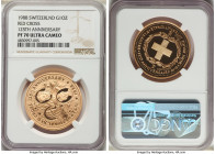 Confederation gold Proof "Red Cross - 125th Anniversary" One Ounce Medal 1988 PR70 Ultra Cameo NGC, KM-Unl. AGW approx. 1.0 oz. 

HID09801242017

© 20...