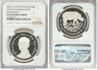 Rama IX 4-Piece Lot of Certified Assorted Proof Issues Ultra Cameo NGC, 1) "Wildlife Conservation - Rhinoceros" 50 Baht BE 2517 (1974) - PR69, KM-Y102...