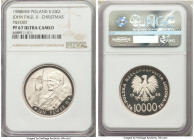 Pair of Certified Issues NGC, 1) Poland: Republic Proof Piefort "John Paul II - Christmas" 10000 Zlotych 1988-MW - PR67 Ultra Cameo, Warsaw mint, cf. ...