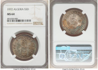 5-Piece Lot of Certified Assorted Issues NGC, 1) Algeria: Republic 5 Dinars 1972 - MS64, KM105 2) Australia: Elizabeth II gilt silver "Year of the Goa...