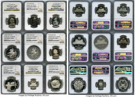 9-Piece Lot of Certified Assorted Proof Issues Ultra Cameo NGC, Including: six (6) Haiti, one (1) Djibouti, one (1) Moldova, and one (1) Bhutan. Sold ...