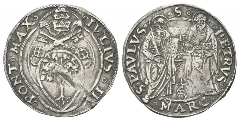 ANCONA
Giulio II (Giuliano della Rovere), 1503-1513.
Giulio.
Ag gr. 3,77
Dr....