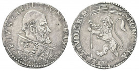 BOLOGNA
Pio IV (Giovanni Angelo Medici), 1559-1565.
Bianco
Ag gr. 4,64
Dr. PIVS IIII PONT MAX. Busto a d. con piviale ornato da arabeschi.
Rv. BO...