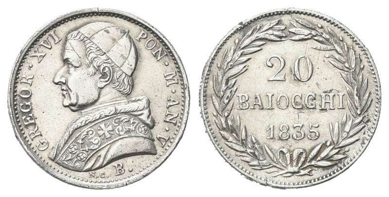 BOLOGNA
Gregorio XVI (Bartolomeo Alberto Cappellari), 1831-1846.
20 Baiocchi 1...