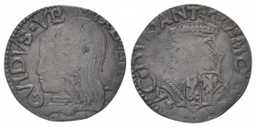 CASTELDURANTE
Guidobaldo I da Montefeltro, 1482-1508.
Quattrino.
Æ gr. 0,86
Dr. GVIDVS VB VRB DVX. Busto corazzato a s.
Rv. CO MON FE - AC DVRANT...