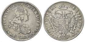 FIRENZE
Francesco II (III) di Lorena, 1737-1765. 
Francescone 1765, II Serie.
Ag gr. 26,94
Dr. FRANCISCVS D G R I S A C H REX LOT BAR M D ETR. Bus...