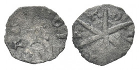 PADOVA
Francesco I da Carrara, il Vecchio, 1350-1388.
Denaro piccolo scodellato.
Æ gr. 0,16
Dr. CIVITAS. F gotica.
Rv. P A D V A. Stella a sei ra...