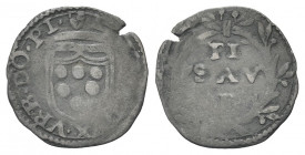 PESARO
Lorenzo De’ Medici, 1516-1519.
Quattrino.
Æ gr. 0,62
Dr. (scudetto) LAV ME DVX VRB DO PI. Stemma dei Medici sormontato da corona.
Rv. PI /...